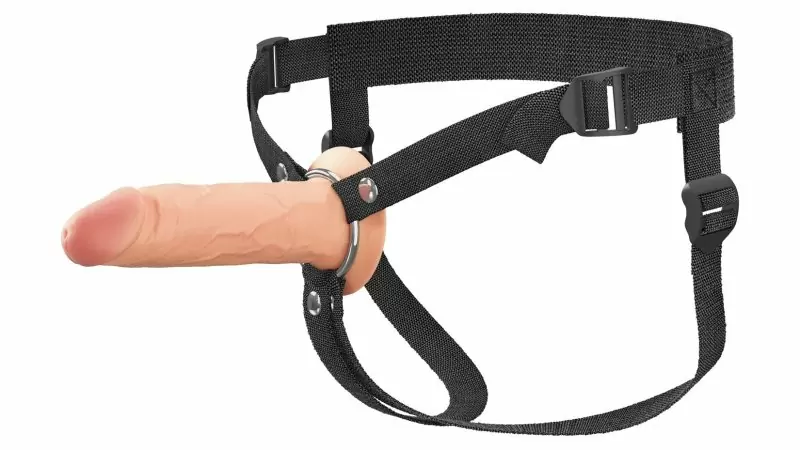 Полый страпон на ремнях 6’’ Hollow Silicone Strap-on