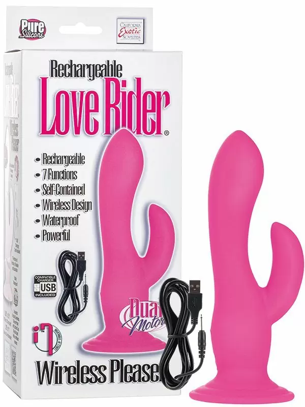 Двойной стимулятор-насадка Wireless Pleaser с вибрацией – розовый