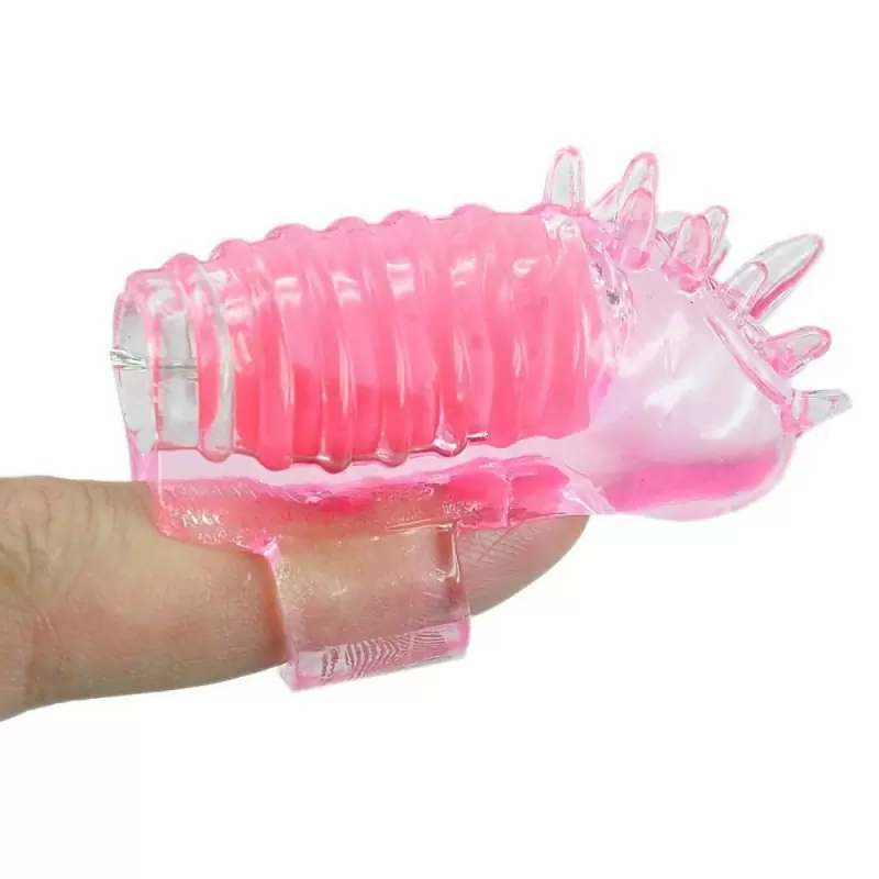 Вибронасадки на пальцы Secret Love с проводным пультом управления – розовый