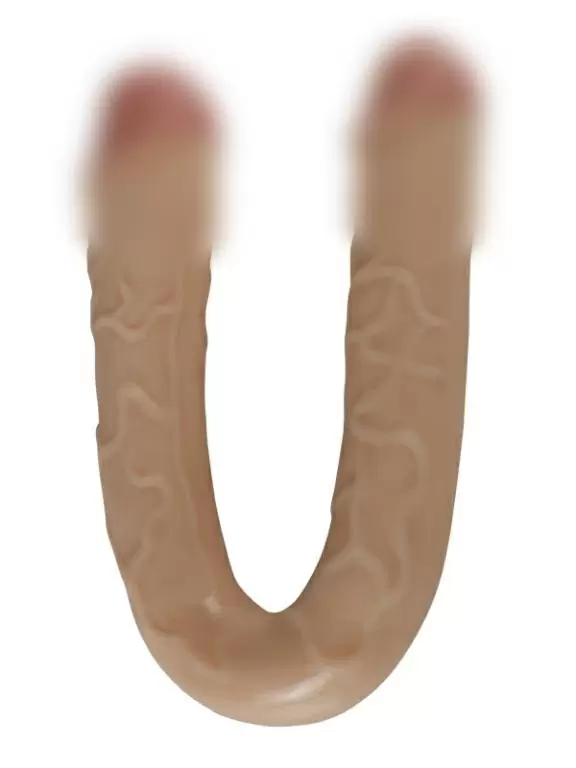 Реалистичный двусторонний фаллоимитатор REAL, 46 см, диаметр 4 см, ПВХ, телесный
