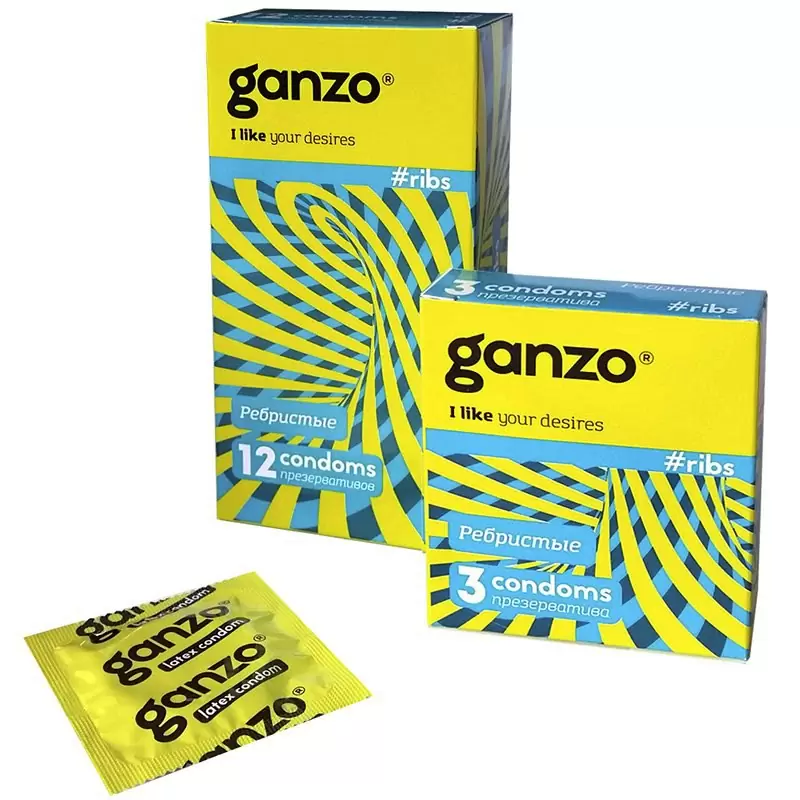 Презервативы Ganzo Ribs ребристые – 12 шт