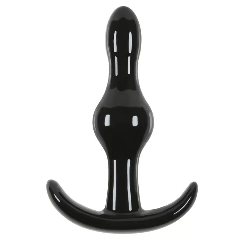 Анальная пробка Jelly Rancher T-Plug Wave волнистая – черный