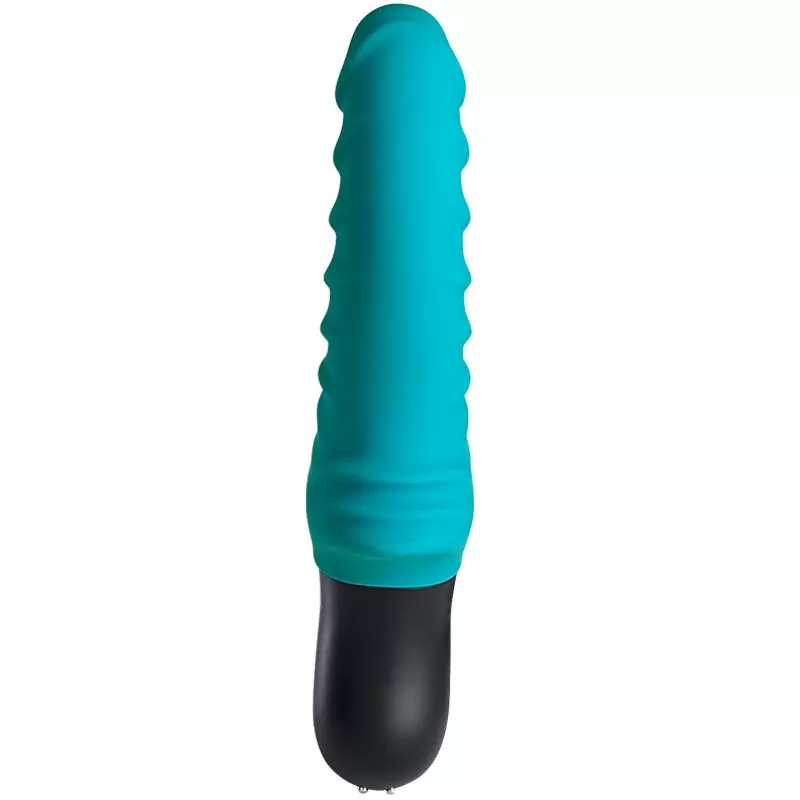 Ребристый пульсатор Stronic Drei, 24 см, 10 режимов, голубой