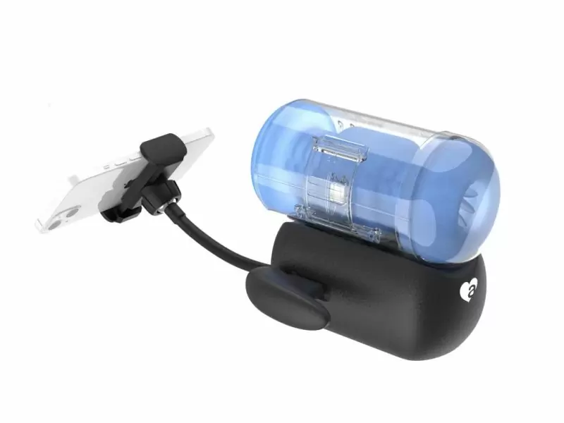 Инновационный робот-мастурбатор Black Knight Vibrating, Heating & Thrusting, Amovibe