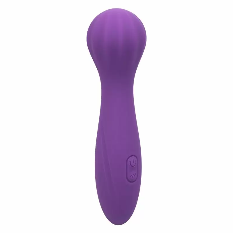Фактурный вибратор-ванд Stella Liquid Silicone O Wand, 18 см, силикон, фиолетовый