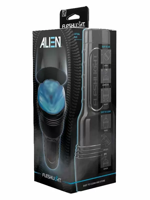 Фантазийный мастурбатор Fleshlight Freaks Alien Blue Metallic, 25 см, вагина, синий