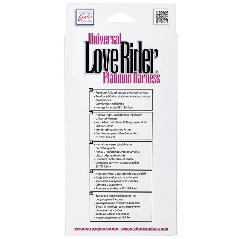 Крепление для страпона Universal Love Rider Platinum Harness – черные