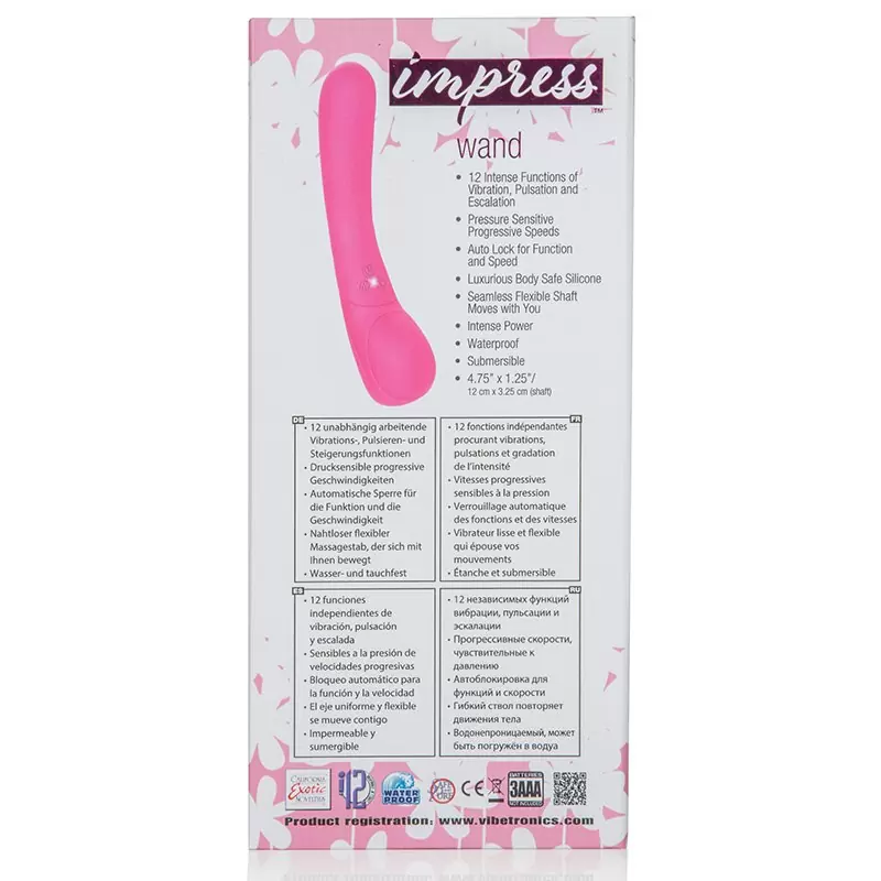 Вибромассажер Impress Wand – розовый