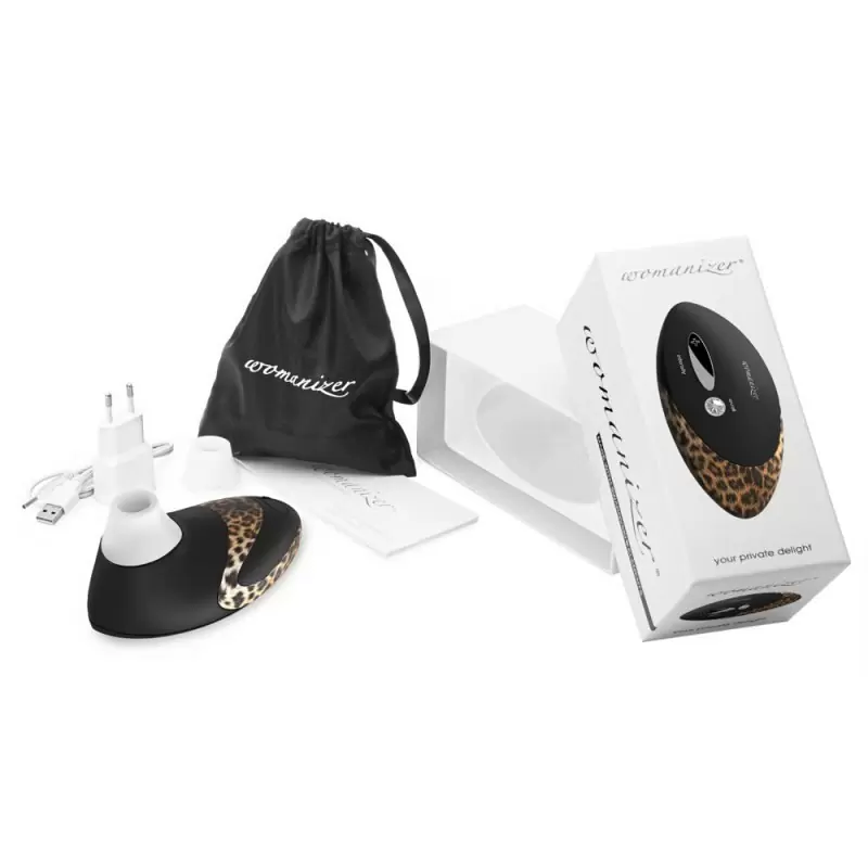 Бесконтактный клиторальный стимулятор Womanizer Pro – черный с леопардовым