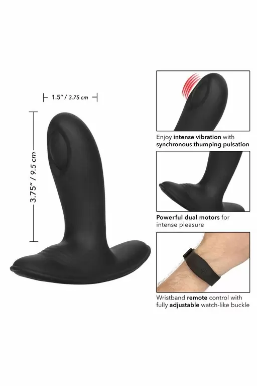 Массажер простаты Eclipse™ Pulsing Probe дистанционным управлением с помощью браслета