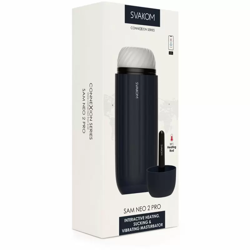 Интерактивный мастурбатор SAM NEO 2 PRO с функциями вакуума и вибрации и нагревом