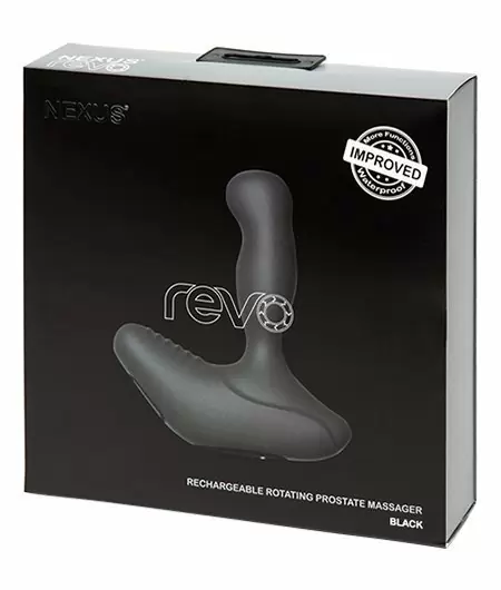 *NEXUS REVO черный Вибромассажер простаты с вращающейся головкой обновленный