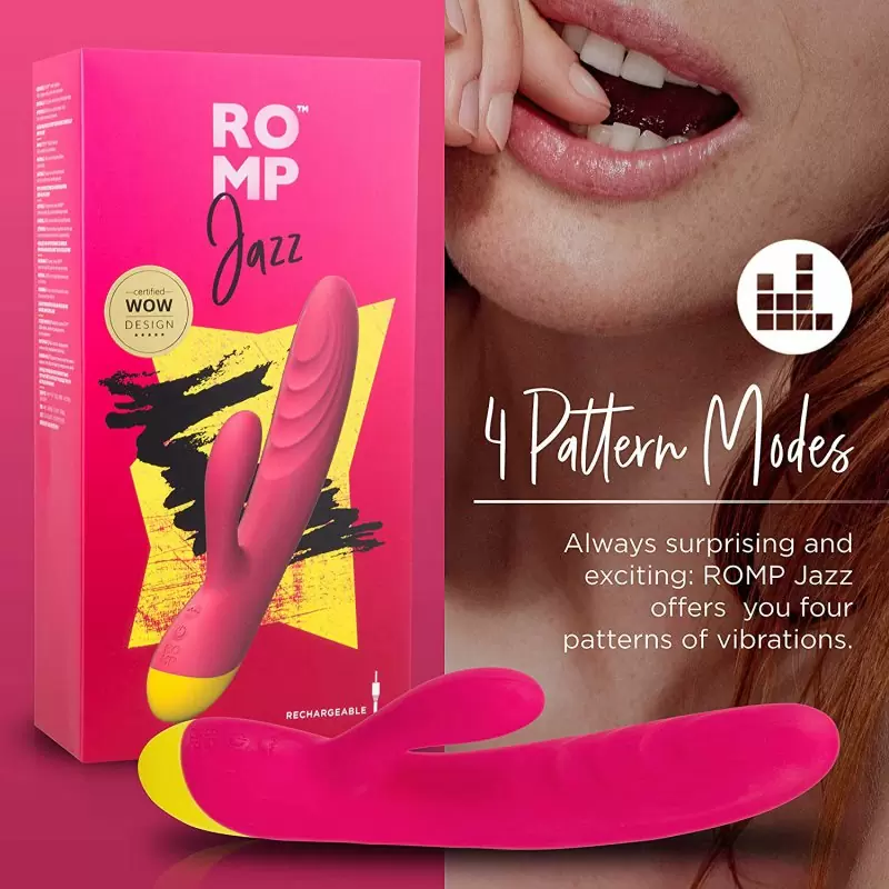 Вибратор Romp Jazz: 10 режимов вибрации, 21 см, АБС/силикон