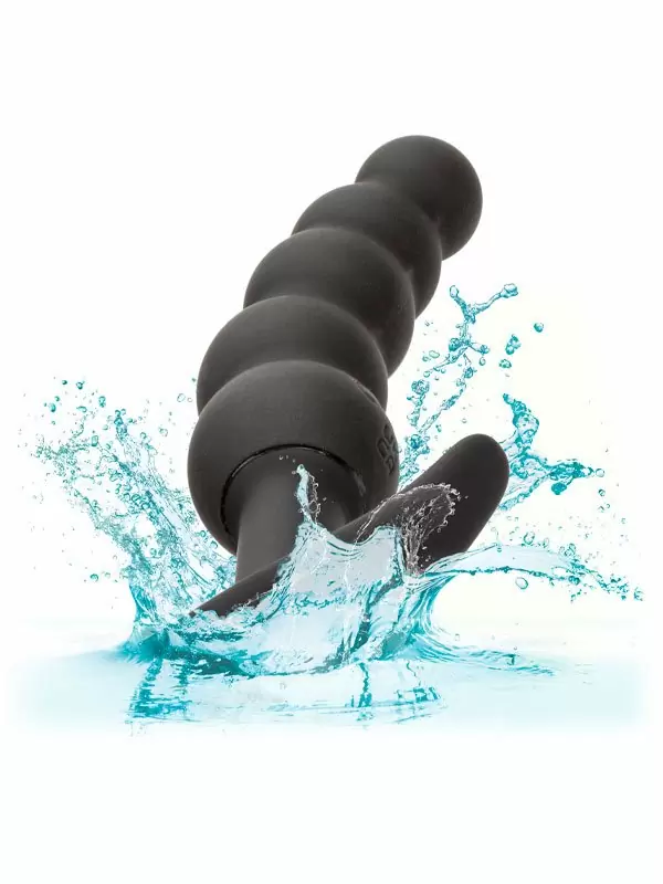 Анальная виброёлочка California Exotic Novelties Boundless Vibrating X5 Beaded Plug, для ношения, 10 режимов, 5 шариков, силикон