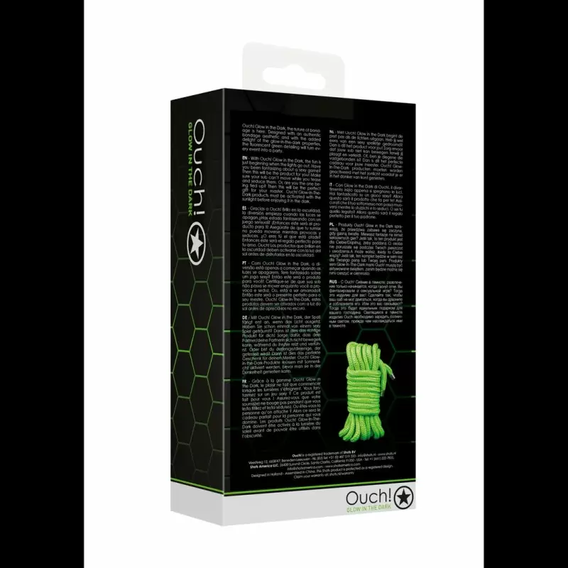 Флуорисцентная веревка для связывания Shots Toys Japanese Rope, 5 метров