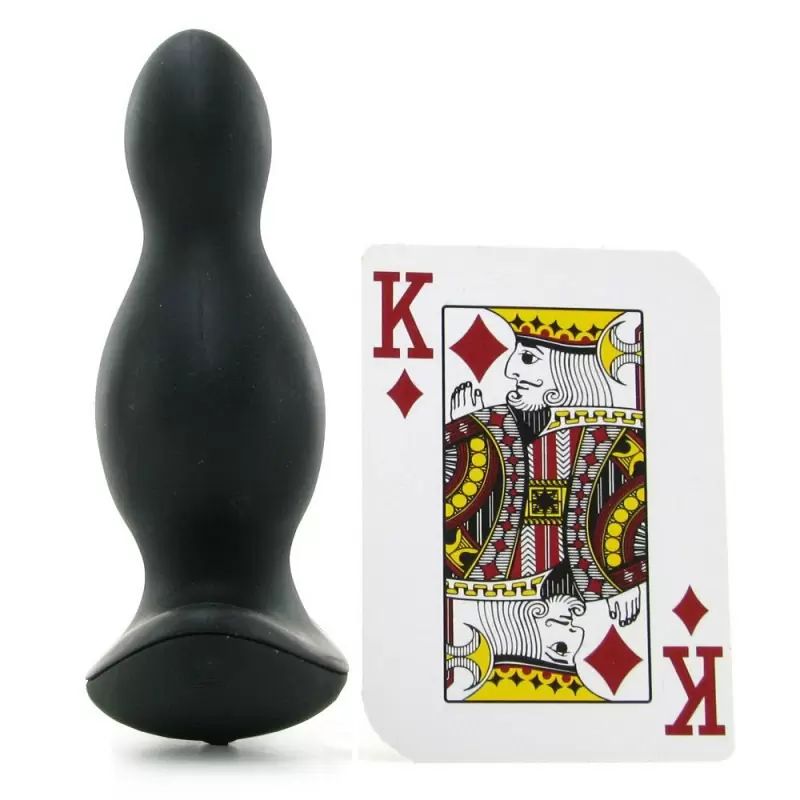 Анальная пробка с вибрацией Silicone 10 Function Risque – черный