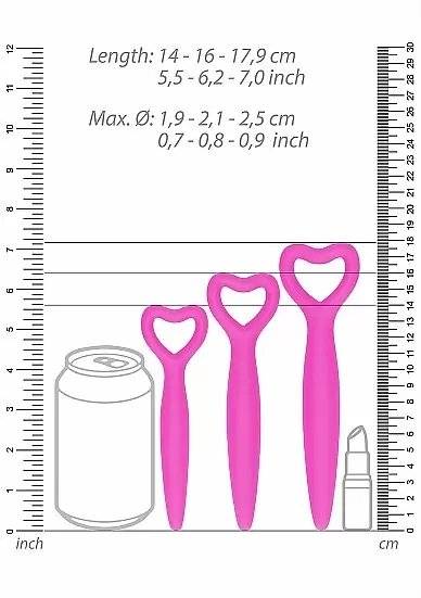 Набор розовых вагинальных расширителей с вибропулей Silicone Vaginal Dilator Set