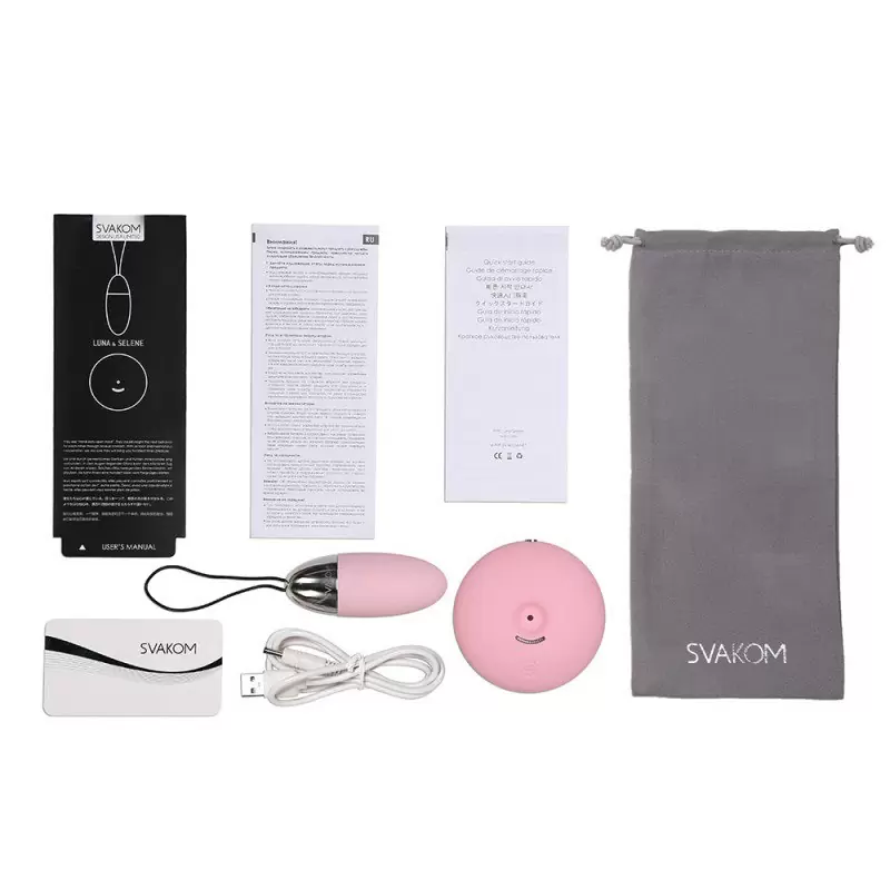 Два взаимоуправляемых вибратора: виброяйцо с пультом Luna Selene беспроводной – розовый