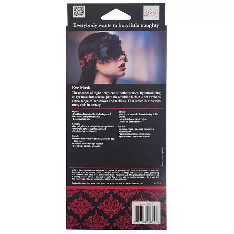 Маска на глаза Scandal Eye Mask – черно-красная
