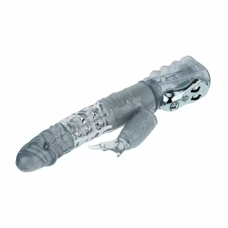 Ротатор с вибростимуляцией клитора Travel Partner – прозрачный