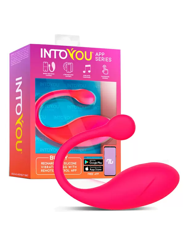 Интерактивное виброяйцо LoveCherry Bulby, 9,7 см, 10 режимов, силикон, управление через приложение, розовое