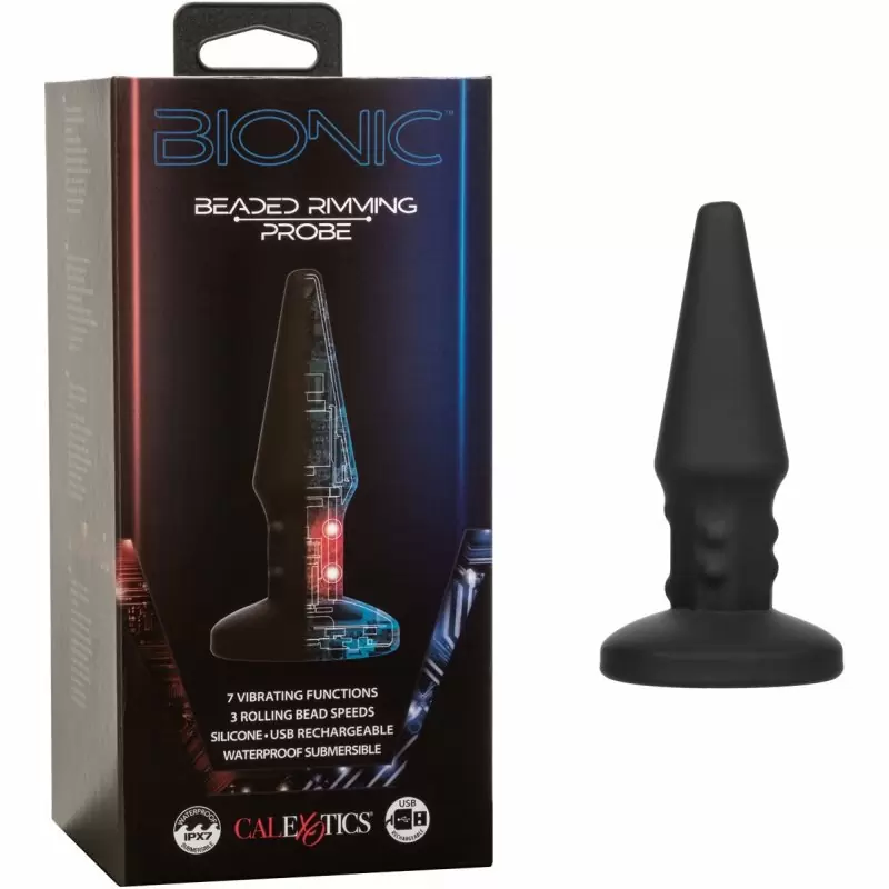 Анальная пробка с массажем бусинами Bionic Beaded Rimming Probe