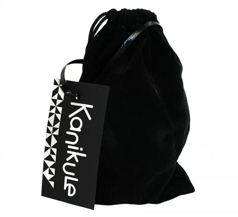 Большая алюминиевая анальная пробка Kanikule Large с кристаллом – золотистый с прозрачным