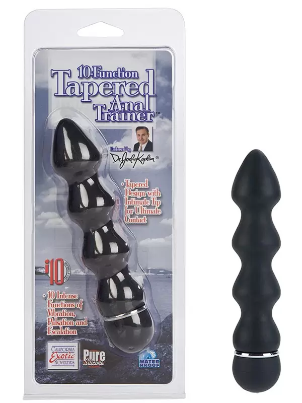 Анальный стимулятор с вибрацией Dr. Joel Kaplan 10-Function Anal Trainer – Tapered