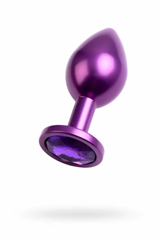 Легкая металлическая анальная пробка TOYFA Metal с кристаллом - в ассортименте