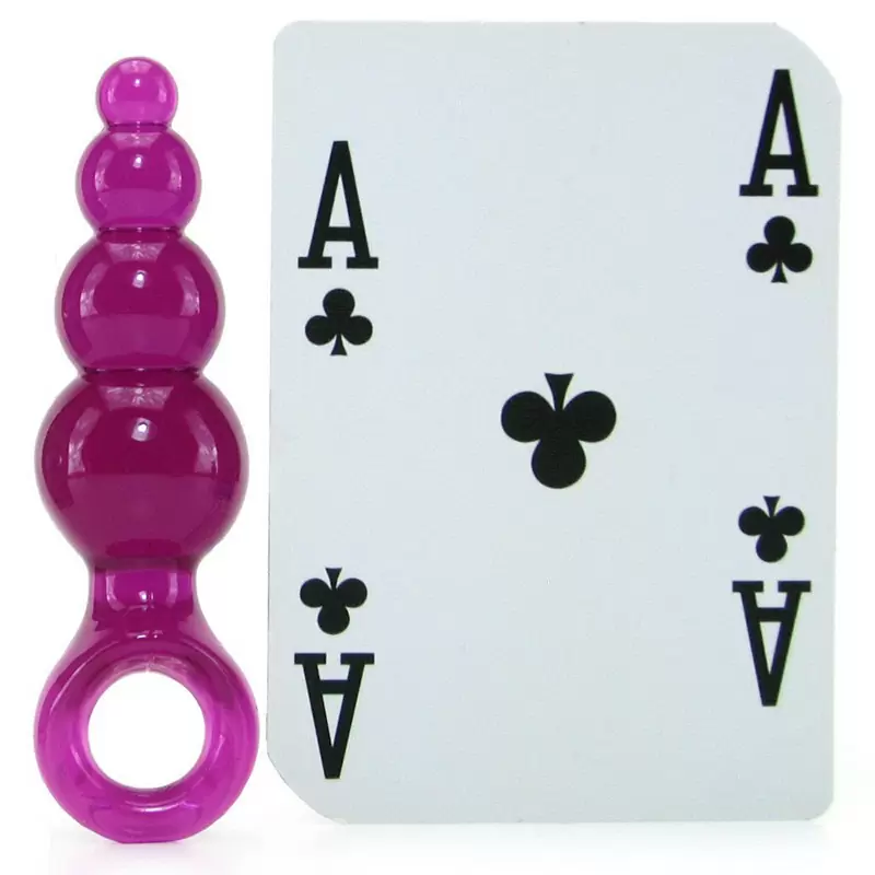 Анальная пробка с кольцом Jolie Ripples Mini – фиолетовая