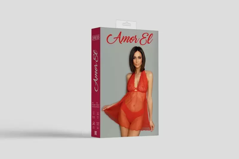 Эротическое платье красное Elche Amor EL (S/M)