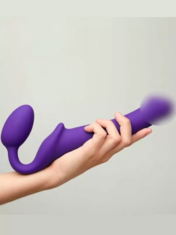 Анатомический страпон Strap-On-Me Semi-Realistic безремневой, 18 см, размер M, фиолетовый