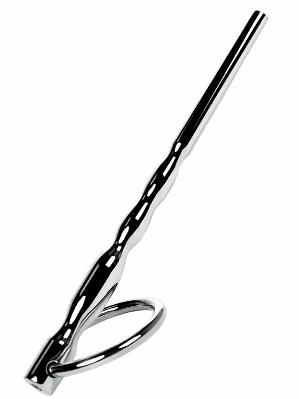 Уретральный плаг с кольцом на основании TOYFA Metal Елочка – серебристый