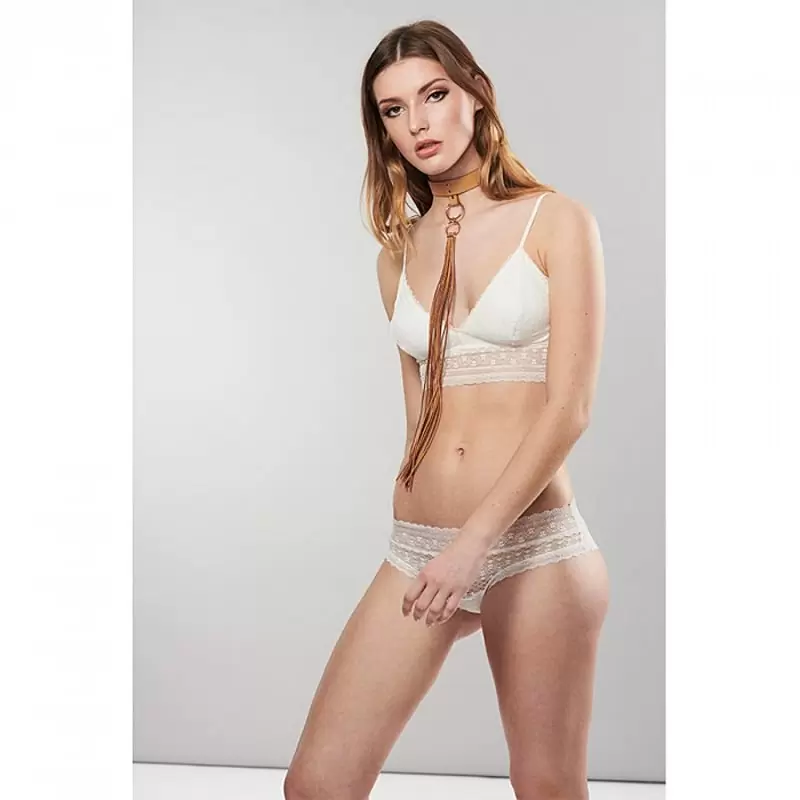 Ошейник с длинной кисточкой Maze Tassel Choker – коричневый