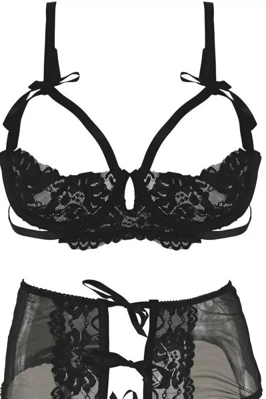 Открытый комплект белья на завязочках Baci White Label – S/M