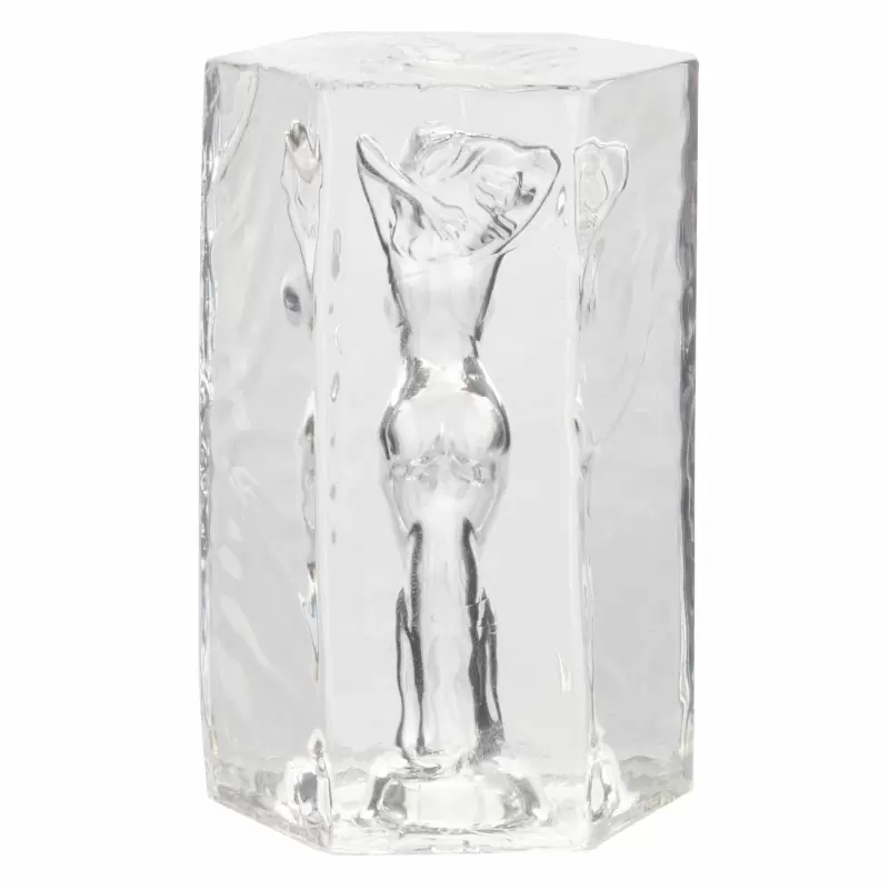 Оригинальный мастурбатор FARRAH с внутренним рельефом в виде женского тела, 9,5 см, ТПЕ, прозрачный