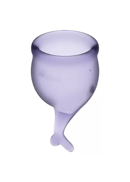 Набор менструальных чаш Satisfyer Feel secure Menstrual Cup, 15 и 20 мл, силикон, фиолетовый