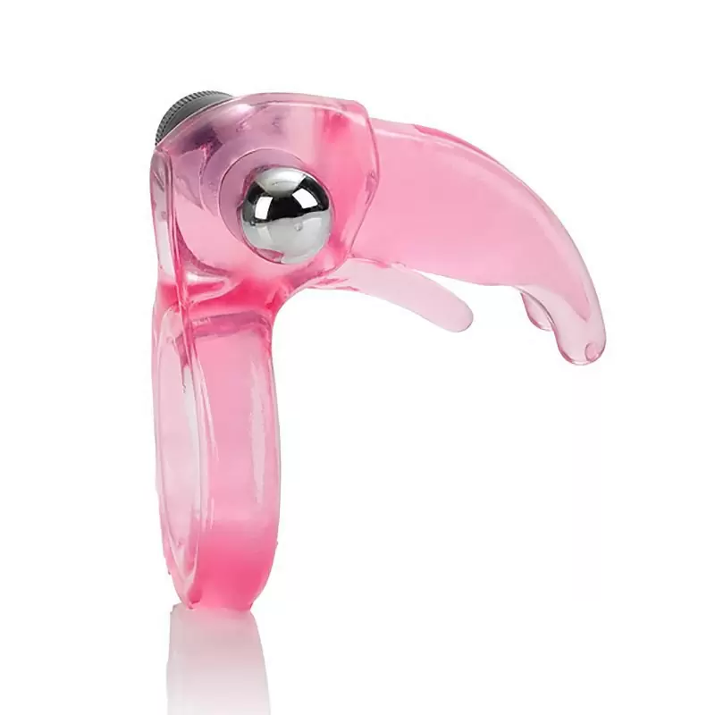 Вибро-кольцо Triple Clit Flicker со стимулятором клитора – розовый