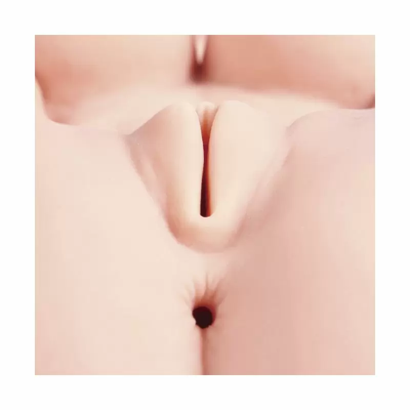 Реалистичная мини кукла-мастурбатор Victoria с двумя отверстиями – телесный