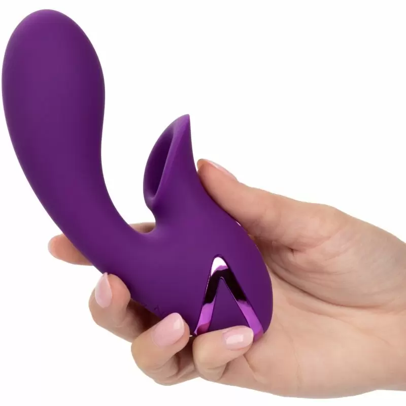 Вакуумный вибратор-кролик California Dreaming Huntington Beach Heartbreaker, 14 см, силикон, фиолетовый