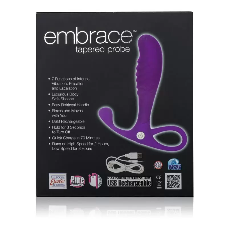 Стимулятор простаты Embrace Tapered Probe перезаряжаемый – фиолетовый