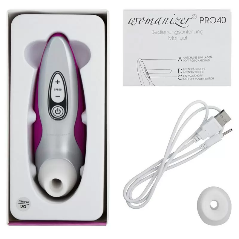 Бесконтактный клиторальный стимулятор Womanizer Pro 40 – пурпурный
