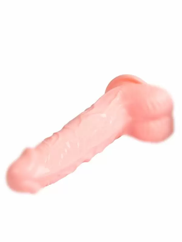 Реалистичный вибратор Baile Fiery Dong, 20,4 см, с функцией нагрева, с ротацией, телесный