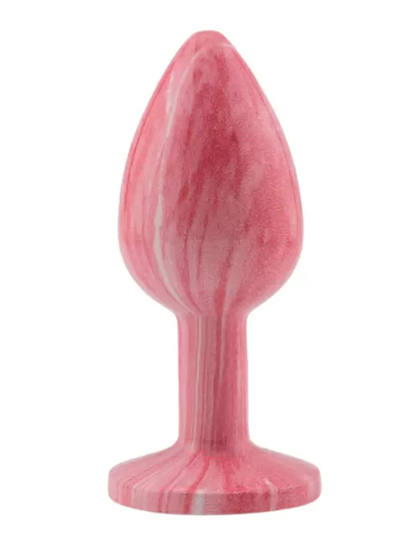 Анальная пробка Kanikule, с ограничителем в форме кристалла, размер S, розовая