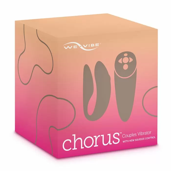 Сенсорный вибратор для пар We-Vibe Chorus Pink, с пультом Д/У, 7,8 см, силикон, розовый