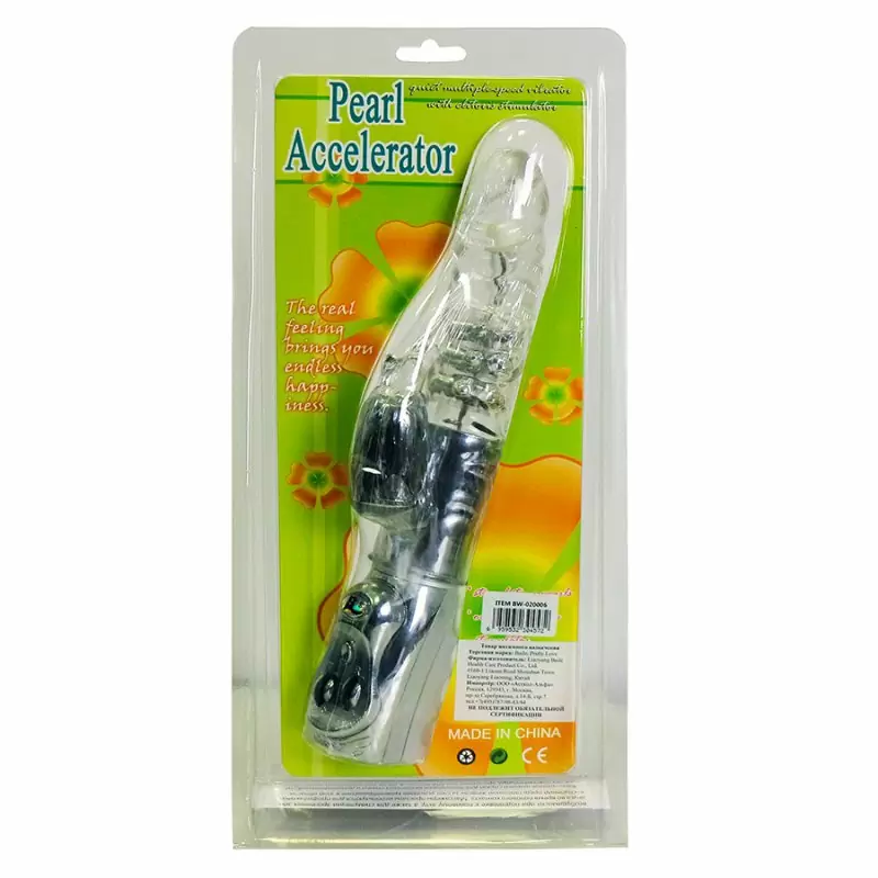 Ротатор с вибростимуляцией клитора Travel Partner – прозрачный