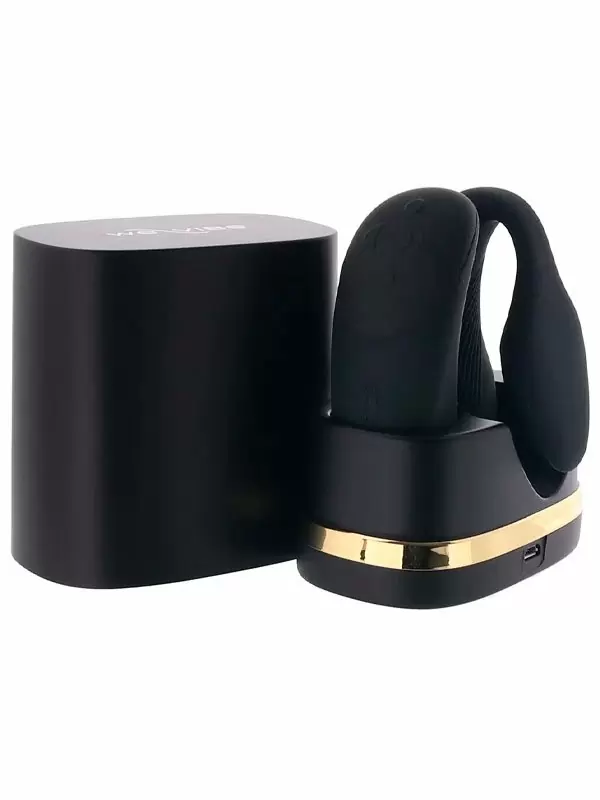 Новогодний набор для пар Golden Moments: Стимулятор клитора Womanizer Premium 2, технология Pleasure Air + Вибратор для пар We-Vibe Chorus, 10 режимов