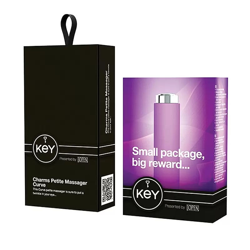 Мини вибромассажер с насадкой Charms Curve - Lavender