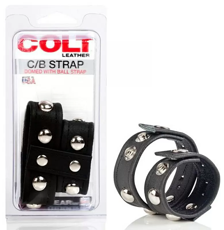 Двойная утяжка на пенис Colt C/B Strap Domed With Ball Strap – черный