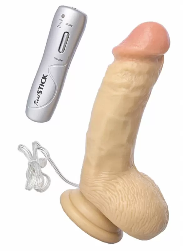 Реалистичный фаллоимитатор с мошонкой TOYFA RealStick #109 - телесный